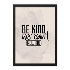 Be Kind Framed Wall Art, Inspirational Quote Print, Home Decor Artwork, Motivational Saying Art, Modern Typography Framed Art - Tawshia