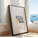 All Nighter Mom Framed Wall Art, Nursery Decor Art, Motherhood Quote Art, Moon and Stars Art, Cute Wall Decor, Gift for Mom - Tawshia