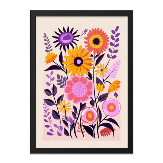 Floral Wall Art Print, Colorful Flower Bouquet Poster, Botanical Home Decor, Modern Art Print, Abstract Flower Wall Art, Gift Idea - Tawshia