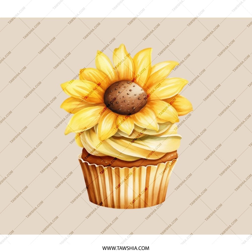 Sunflower Cupcake Backpack, Unique Design Backpack, Fashionable Backpack, Everyday Backpack, Stylish Backpack, Trending Backpack - Tawshia