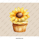 Sunflower Cupcake Backpack, Unique Design Backpack, Fashionable Backpack, Everyday Backpack, Stylish Backpack, Trending Backpack - Tawshia