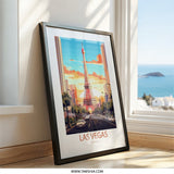 Las Vegas Nevada Wall Art, Eiffel Tower Print, Cityscape Poster, Travel Photography, Home Decor, Souvenir Art - Tawshia