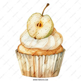Cupcake Pear Tote Bag, Watercolor Dessert Bag, Sweet Treat Illustration, Foodie Gift, Unique Grocery Bag, Reusable Shopping Bag - Tawshia