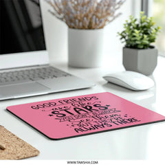 Good Friends Mouse Pad, Friendship Quote Mousepad, Gift for Friend, Cute Pink Desk Decor, Office Accessories, Motivational Mouse Pad - Tawshia