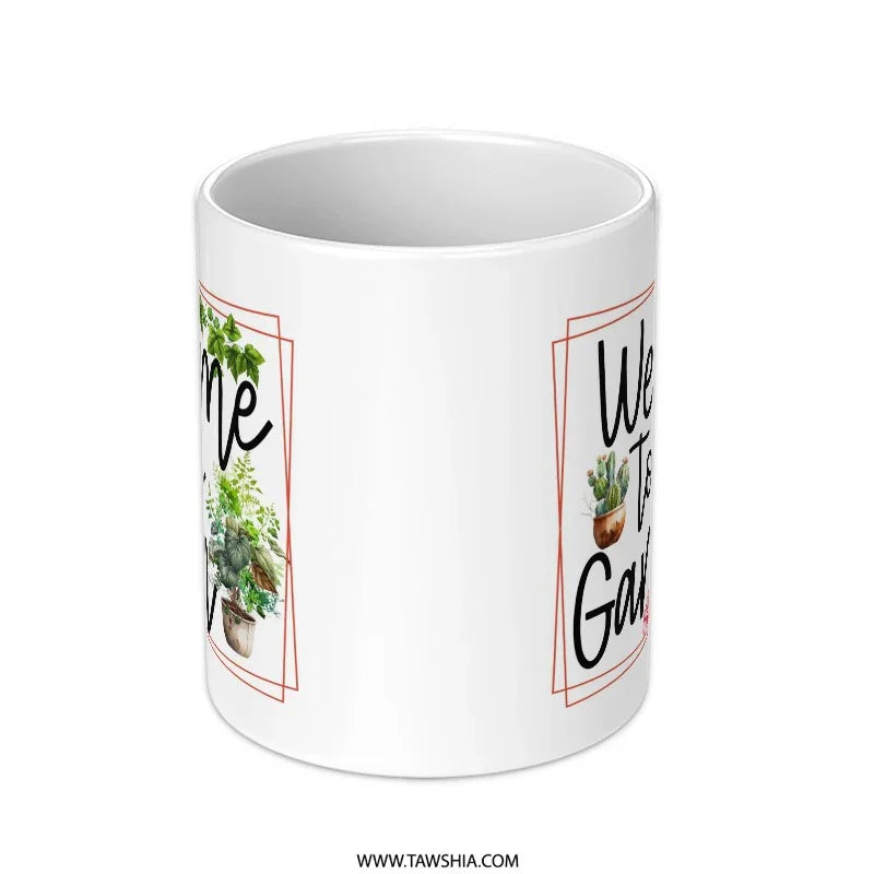 Welcome to My Garden Mug, Plant Lover Gift, Gardening Coffee Mug, Home Decor, Gift For Gardener, Cute Plant Mom Mug, Houseplant Mug - Tawshia