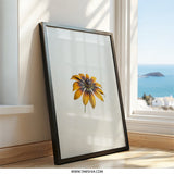 Black Eyed Susan Wall Art, Floral Wall Decor, Botanical Art Print, Flower Photography, Minimalist Art, Home Decor, Nature Art - Tawshia