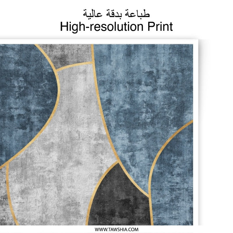 Abstract Photographic Print, Modern Art Print, Gold Accent Wall Decor, Contemporary Home Art, Unique Design Art, Stylish Print - Tawshia