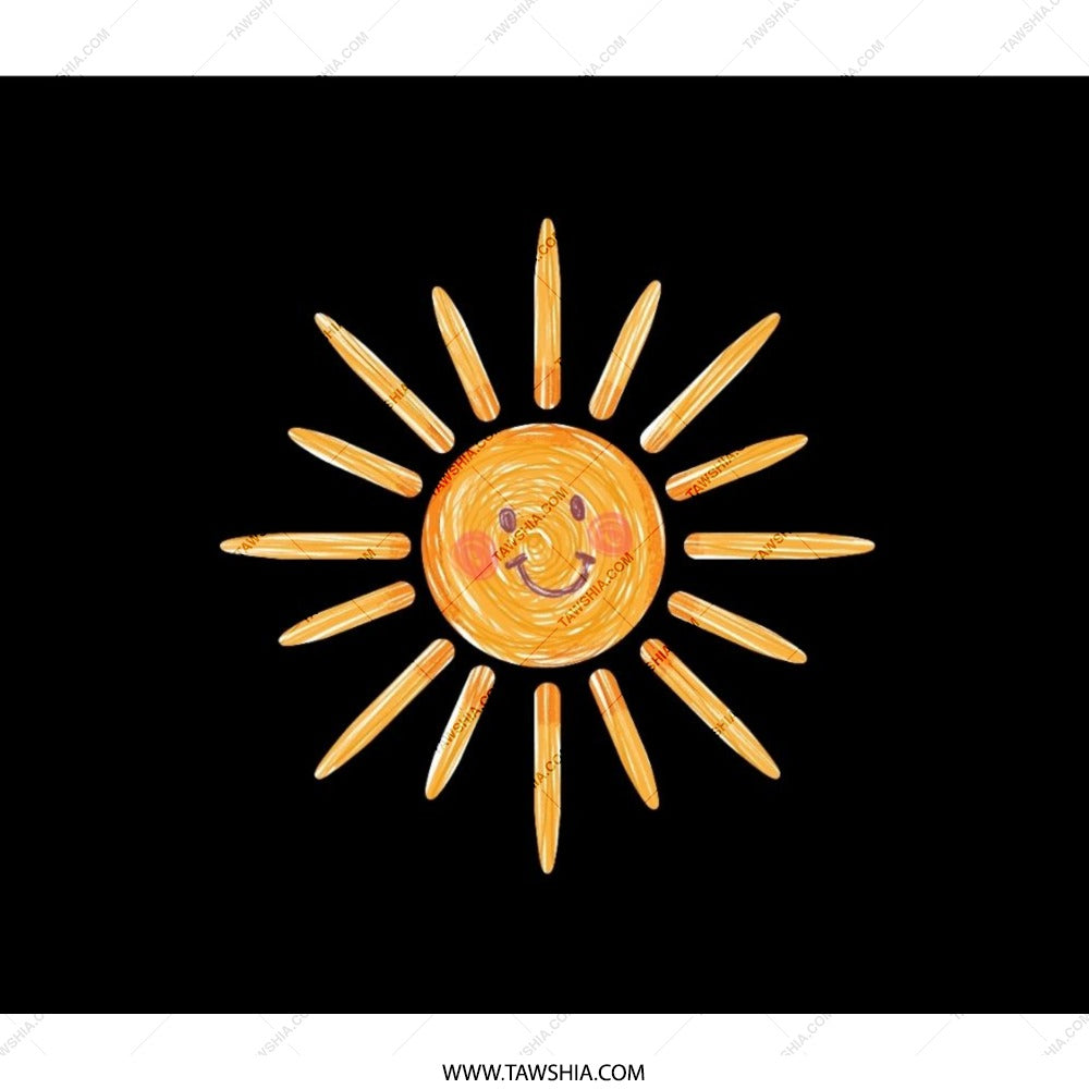 Happy Sun Backpack, Kid Drawn Sun, Cute Backpack, Whimsical Backpack, Sunshine Design BackPack, Smiling Sun, Unique Gift Idea - Tawshia