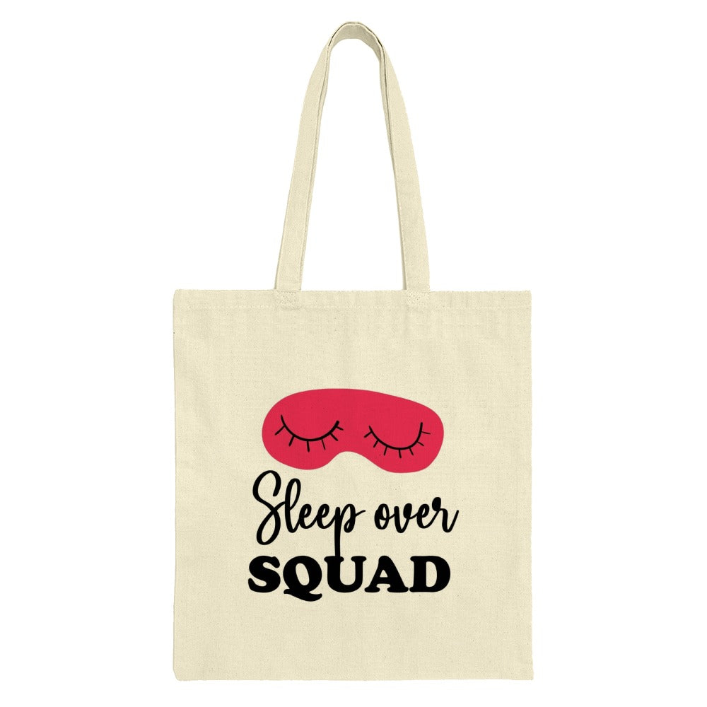 Sleepover Squad Tote Bag, Girls Night Out Bag, Party Tote, Fun Tote Bag, Sleepover Gift, Slumber Party Favor, Team Tote, Weekend Tote - Tawshia