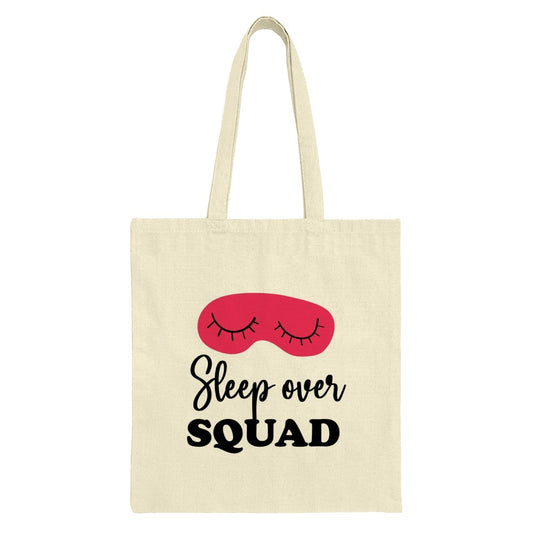Sleepover Squad Tote Bag, Girls Night Out Bag, Party Tote, Fun Tote Bag, Sleepover Gift, Slumber Party Favor, Team Tote, Weekend Tote - Tawshia