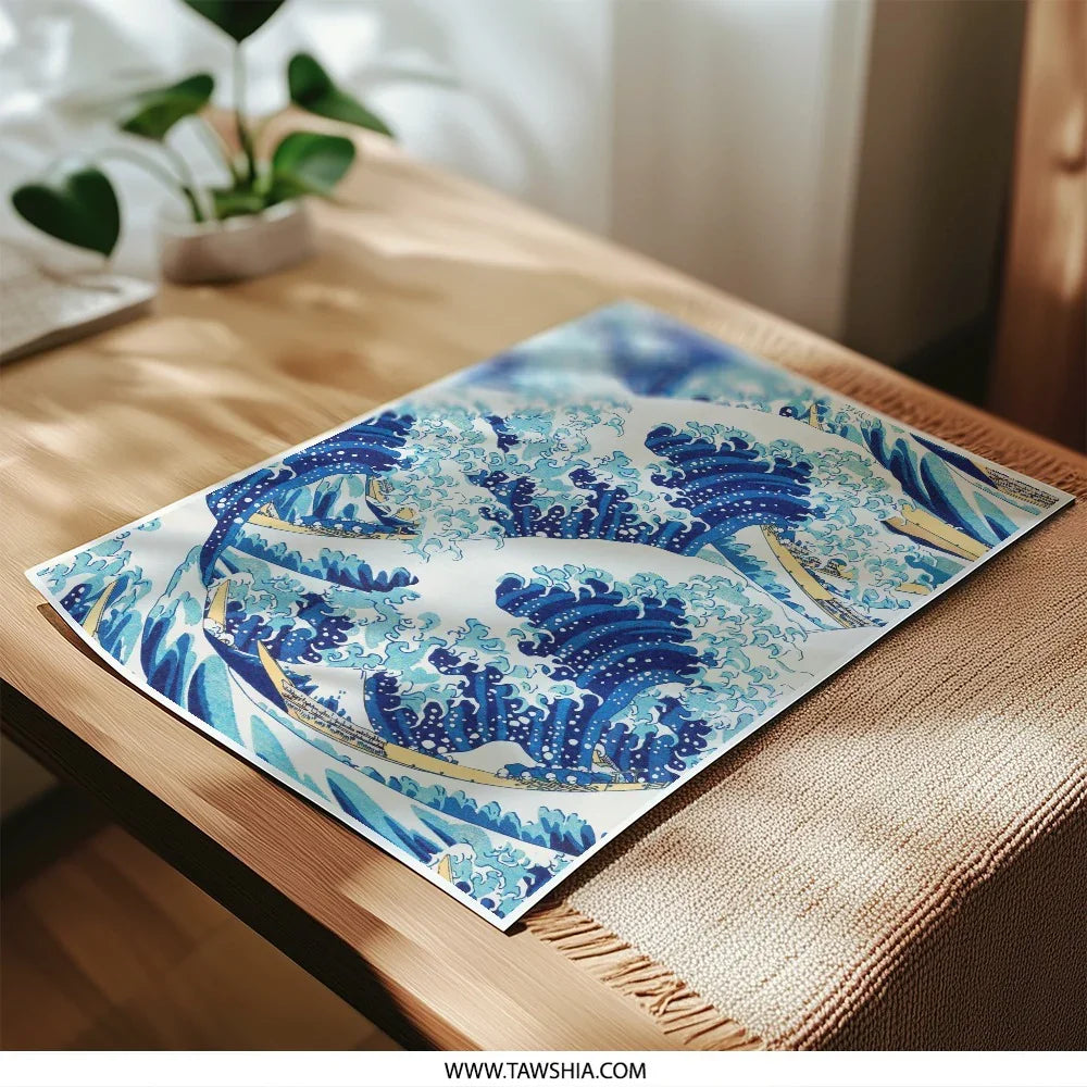 The Great Wave, Photographic Print, Japanese Art, Katsushika Hokusai, Ukiyo e, Classic Art, Sea Waves, Wall Decor, Home Decor, Art Print - Tawshia