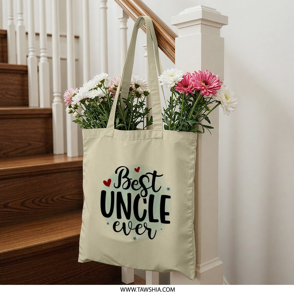 Best Uncle Ever Tote Bag, Gift For Uncle, Uncle Birthday Gift, Cool Uncle Gift, New Uncle Gift, Special Uncle Present - Tawshia