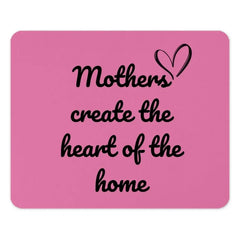 Mothers Day Mouse Pad, Heart of Home, Pink Office Decor, Gift for Mom, Sentimental Present, Mothers Day Gift, Mousepad - Tawshia