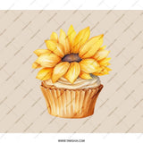 Sunflower Cupcake Backpack, Floral Backpack, Cute Backpack, Trendy Backpack, Everyday Backpack, Gift for Her, School Backpack - Tawshia