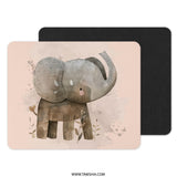 Cute Elephant Mouse Pad, Baby Elephant, Nursery Decor, Desk Accessories, Animal Illustration, Home Office Decor, Office Accessories - Tawshia