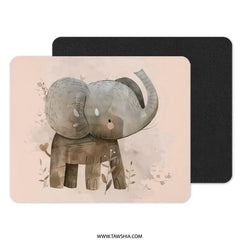 Cute Elephant Mouse Pad, Baby Elephant, Nursery Decor, Desk Accessories, Animal Illustration, Home Office Decor, Office Accessories - Tawshia