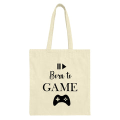 Born to Game Tote Bag, Gamer Gift, Video Game Lover Tote, Gaming Tote Bag, Gift for Gamers, Video Game Gift Bag, Gaming Bag - Tawshia