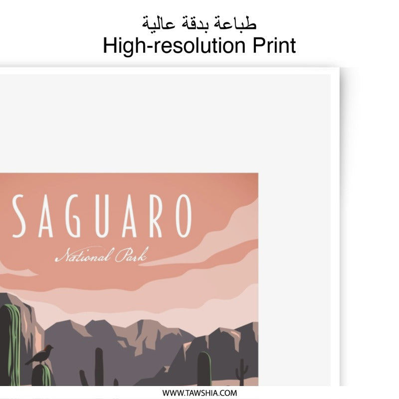 Saguaro National Park Photographic Print, Desert Cactus Art, Arizona Landscape Photo, Southwestern Decor, Home Wall Art, Travel Poster - Tawshia
