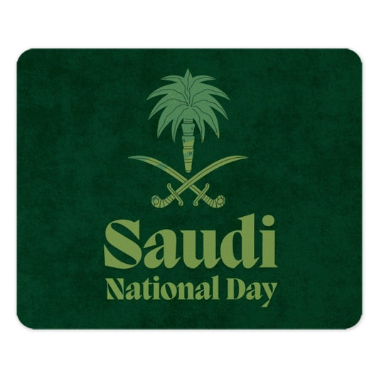 Saudi National Day Mouse Pad, Green, Emblem, National Day Gift, Saudi Arabia Gift, Unique Office Decor, Keyboard Pad, Gaming, Work From Home - Tawshia