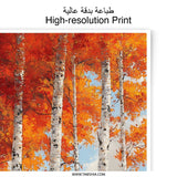 Aspen Trees Photographic Print, Autumn Landscape Art, Birch Tree Forest, Mountain View, Wall Art Decor, Nature Photography - Tawshia