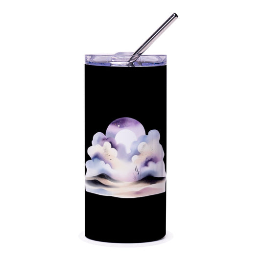 Celestial Dreams Tumbler, Watercolor Sky, Moon Tumbler, Cloudscape Tumbler, Galaxy Moon, Dreamy Gift, Aesthetic Tumbler, Travel Mug - Tawshia