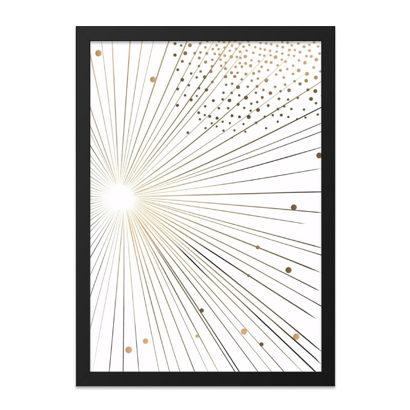 Starburst Wall Art, Modern Geometric Print, Abstract Rays Artwork, Minimalist Home Decor, Celestial Wall Hanging - Tawshia