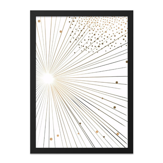 Starburst Wall Art, Modern Geometric Print, Abstract Rays Artwork, Minimalist Home Decor, Celestial Wall Hanging - Tawshia