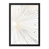 Starburst Wall Art, Modern Geometric Print, Abstract Rays Artwork, Minimalist Home Decor, Celestial Wall Hanging - Tawshia
