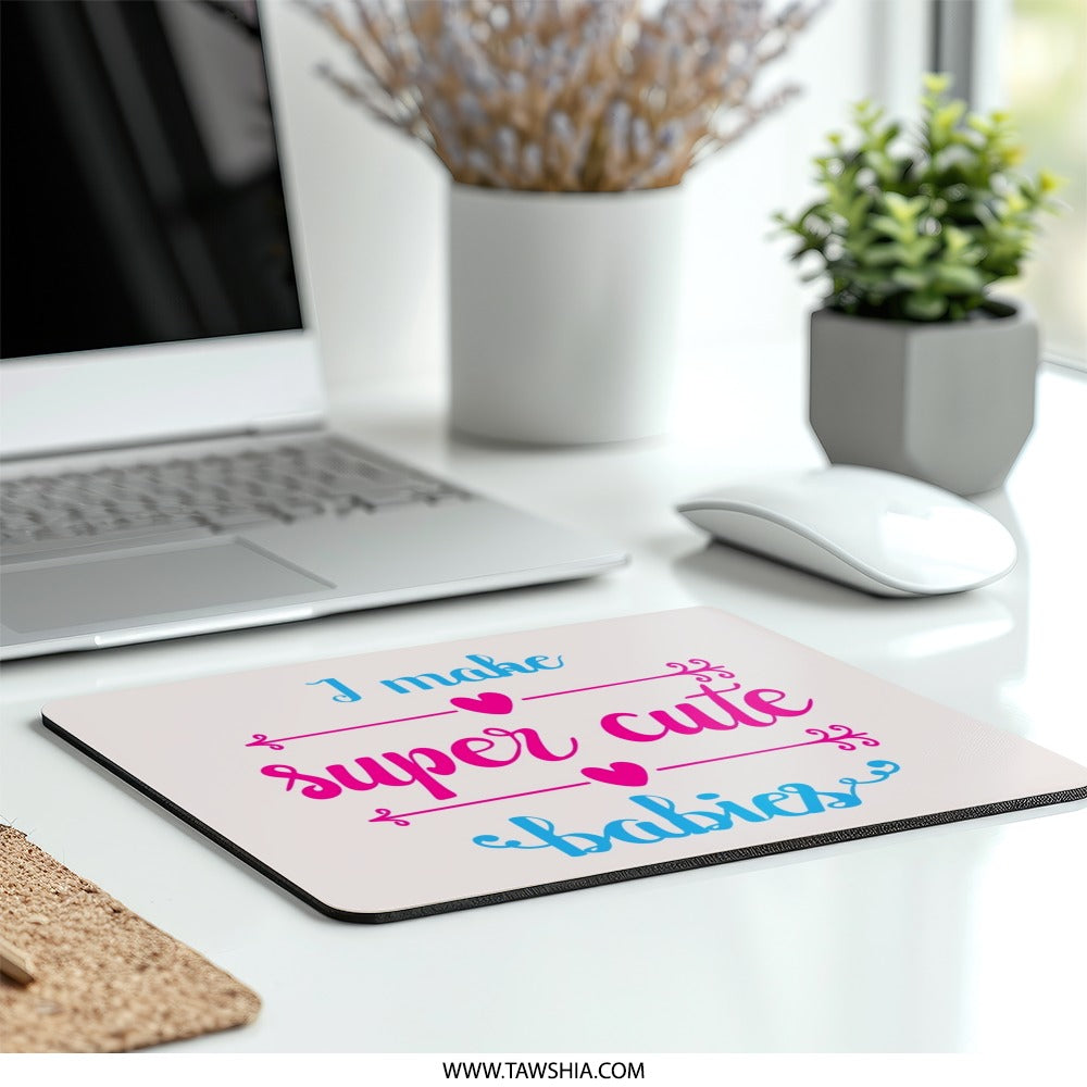 Super Cute Babies Mouse Pad, Trendy Office Decor, Gift for Parents, New Mom Gift, Baby Shower Gift, Unique Computer Accessories - Tawshia