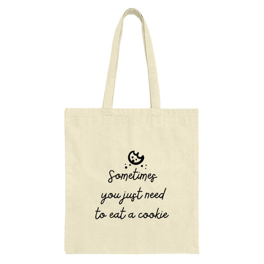 Cookie Tote Bag, Funny Tote Bag, Eat A Cookie, Foodie Gift Idea, Baker Gift, Gift for Her, Gift for Friend, Motivational Tote, Cute Tote - Tawshia