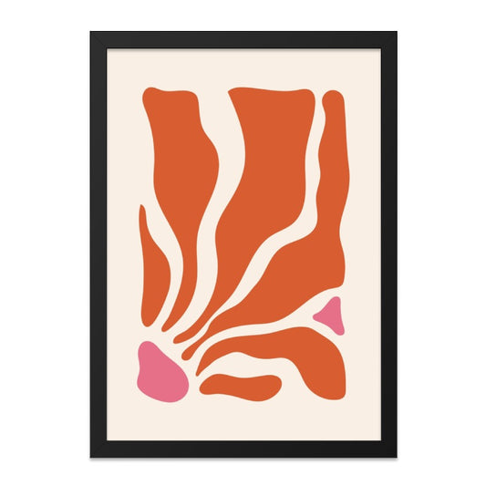 Abstract Orange Wall Art, Modern Print Decor, Geometric Wall Hanging, Contemporary Art Print, Minimalist Home Decor Wall Art - Tawshia