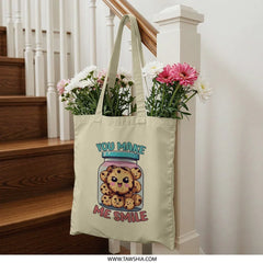 Cookie Tote Bag, You Make Me Smile, Cute Cookie Jar, Sweet Treat, Kawaii Design, Gift Idea, Everyday Bag, Unique Tote, Shopping Bag - Tawshia