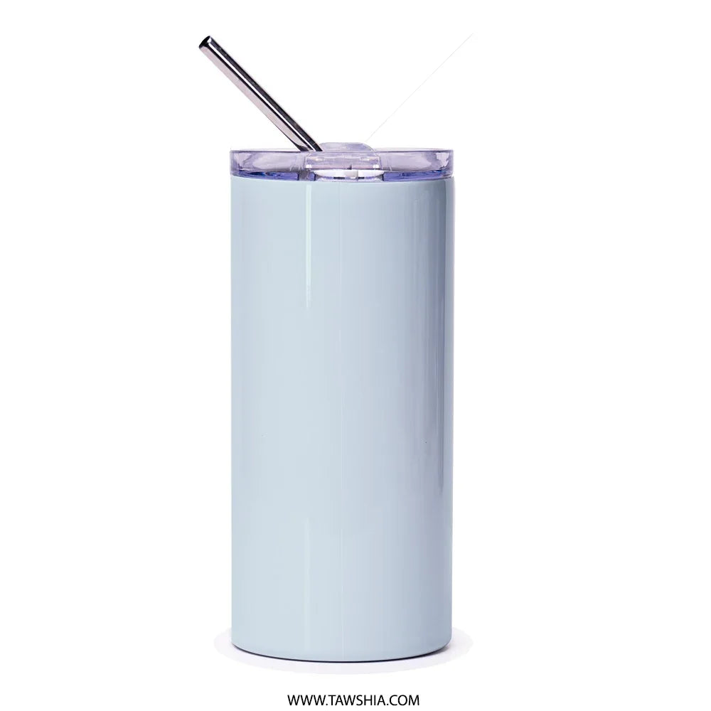 Light Blue Tumbler With Straw Lid Travel Mug product