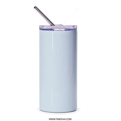 Light Blue Tumbler With Straw Lid Travel Mug product