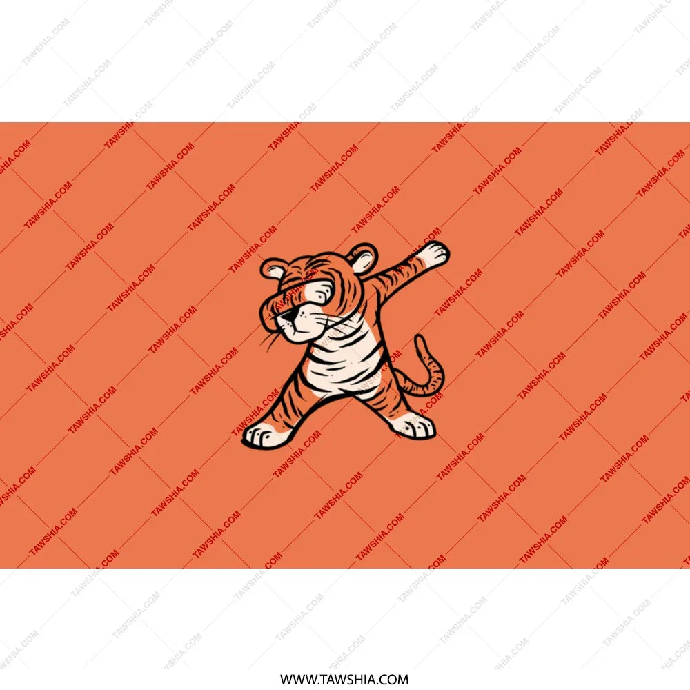 Dabbing Tiger Fun Graphic Print product type