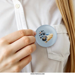 Beach Heart Pinback Button, Seashell Love Button, Beach Lover Gift, Summer Pin Button, Coastal Decor Pin, Ocean Theme Pin - Tawshia