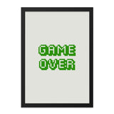 Game Over Wall Art, Pixel Art Print, Retro Gaming Decor, 8 bit Art, Gamer Gift, Geeky Wall Decor, Video Game Art Print - Tawshia