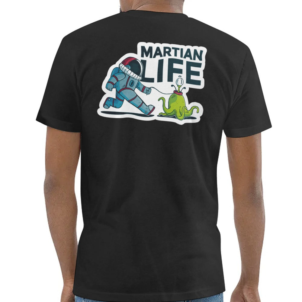 Martian Life Graphic Tee Alien and Astronaut T-Shirt product type