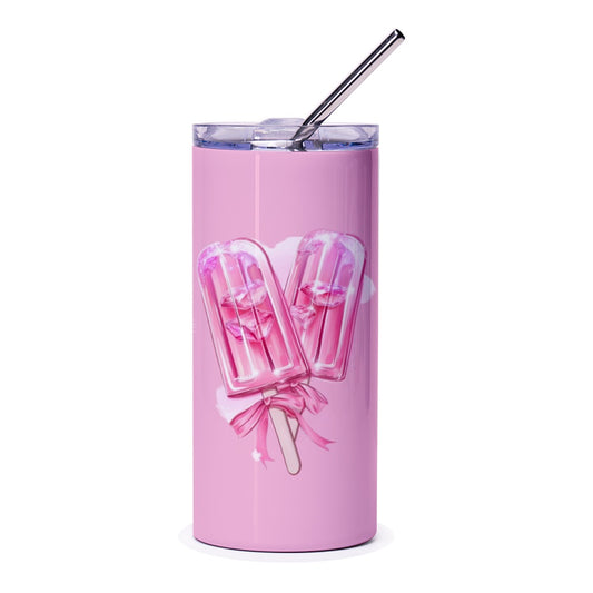 Pink Popsicle Tumbler, Cute Ice Lolly Drinkware, Summer Fun Tumbler, Sweet Treat Gift Idea, Unique Tumbler Design - Tawshia