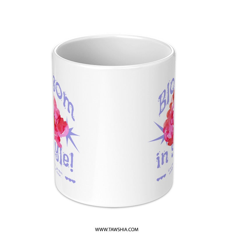 Bloom in Style Motivational Quote Mug product