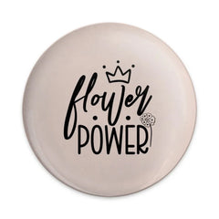 Flower Power Pinback, Floral Design, Crown, Positive Affirmation, Garden Lover Pin, Nature Pin, Gift for Her, Accessories - Tawshia