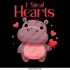 I Steal Hearts Cute Hippo Valentine's Day product