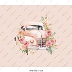 Floral Truck Backpack, Vintage Car Backpack, Stylish Backpack, Aesthetic Backpack, Travel Backpack, Book Bag, Gift for Her (132 characters) - Tawshia