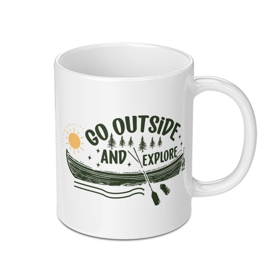 Go Outside Mug, Explore Nature Gift, Adventure Mug, Camper Mug, Outdoorsy Mug, Hiking Mug, Gift For Hiker, Nature Lover Mug, Camping Gift - Tawshia