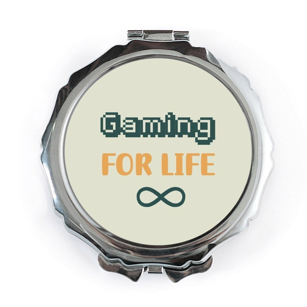 Gaming For Life Pocket Mirror, Gamer Gift, Handbag Mirror, Compact Mirror, Gamer Girl Gift, Video Game Lover, Birthday Gift For Gamers - Tawshia