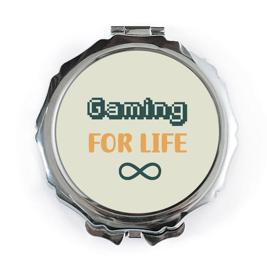 Gaming For Life Pocket Mirror, Gamer Gift, Handbag Mirror, Compact Mirror, Gamer Girl Gift, Video Game Lover, Birthday Gift For Gamers - Tawshia