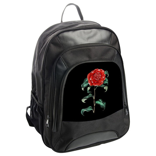 Red Camellia Flower Backpack, Floral Art Backpack, Botanical Backpack, Gift For Flower Lover, School Backpack, Everyday Backpack - Tawshia