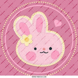 Cute Pink Bunny Pinback Button, Kawaii Rabbit Badge, Easter Basket Stuffer, Animal Lover Gift, Kids Accessory, Unique Lapel Pin - Tawshia