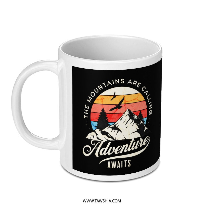 The Mountains Are Calling Adventure Awaits Mug product