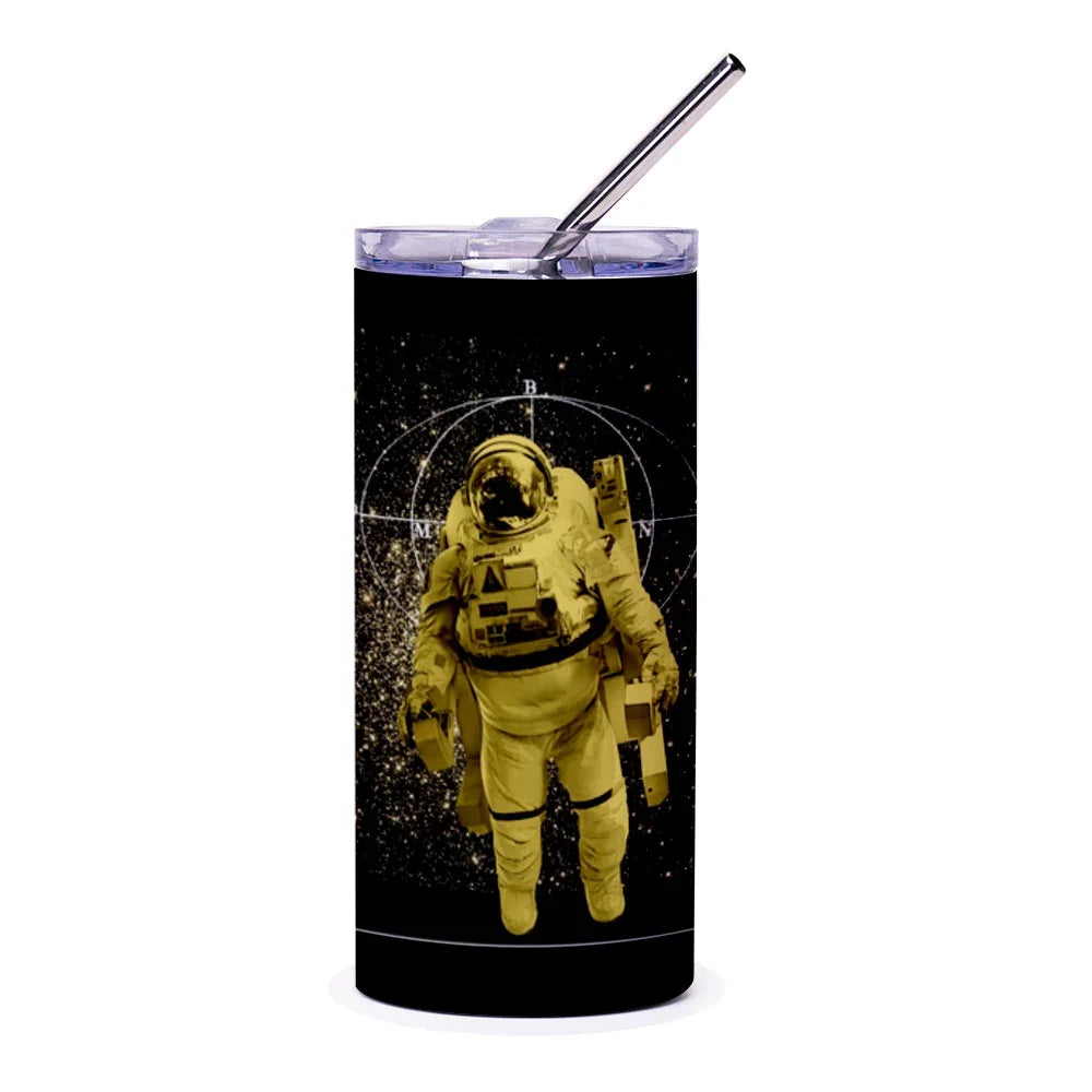 Golden Astronaut Design Space Travel Tumbler product